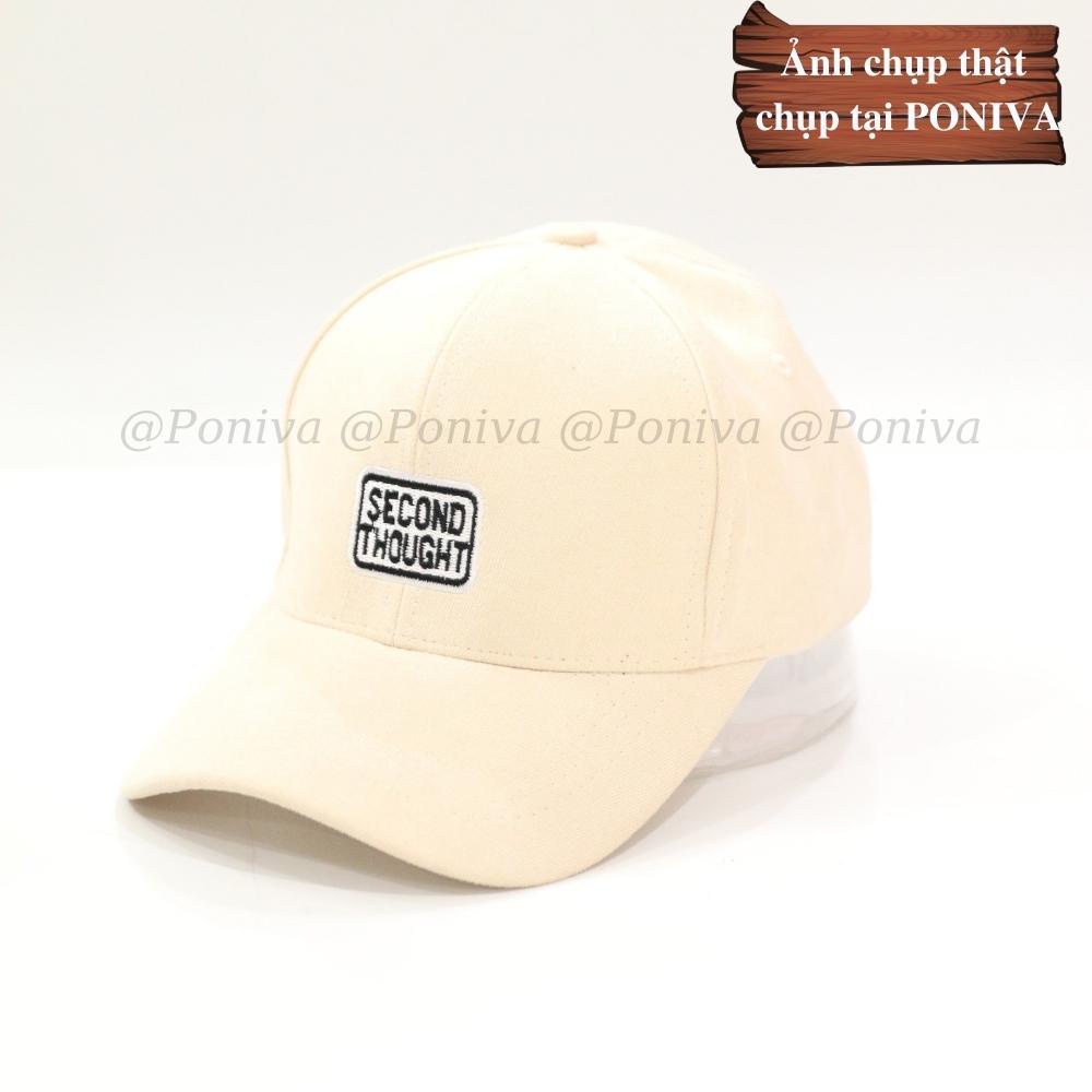 Mũ lưỡi trai ❤️ Nón kết thêu chữ SECON chất vải nhung mịn form unisex  phong cách Ulzzang Thời trang PONIVA siêu hot