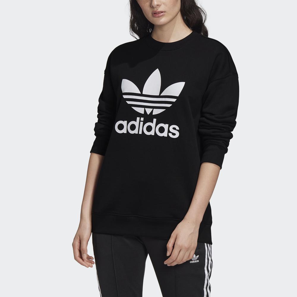 Áo Nỉ adidas ORIGINALS Nữ Trefoil Crew Sweatshirt Màu đen FM3272