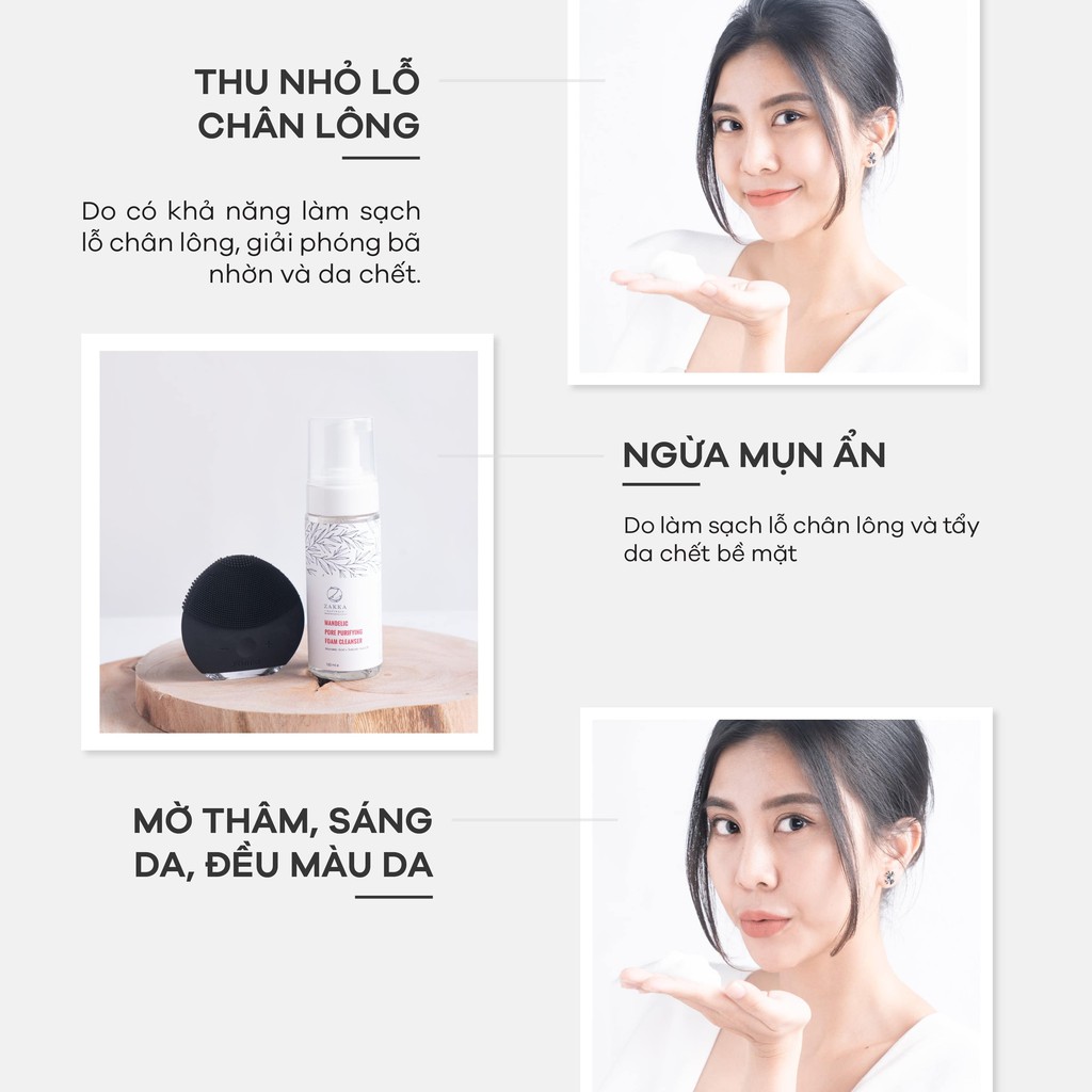 Sữa Rửa Mặt AHA BHA Zakka Naturals Làm Sạch, Ngăn Ngừa Mụn Mandelic Pore Purifying Foam Cleanser 185g | BigBuy360 - bigbuy360.vn