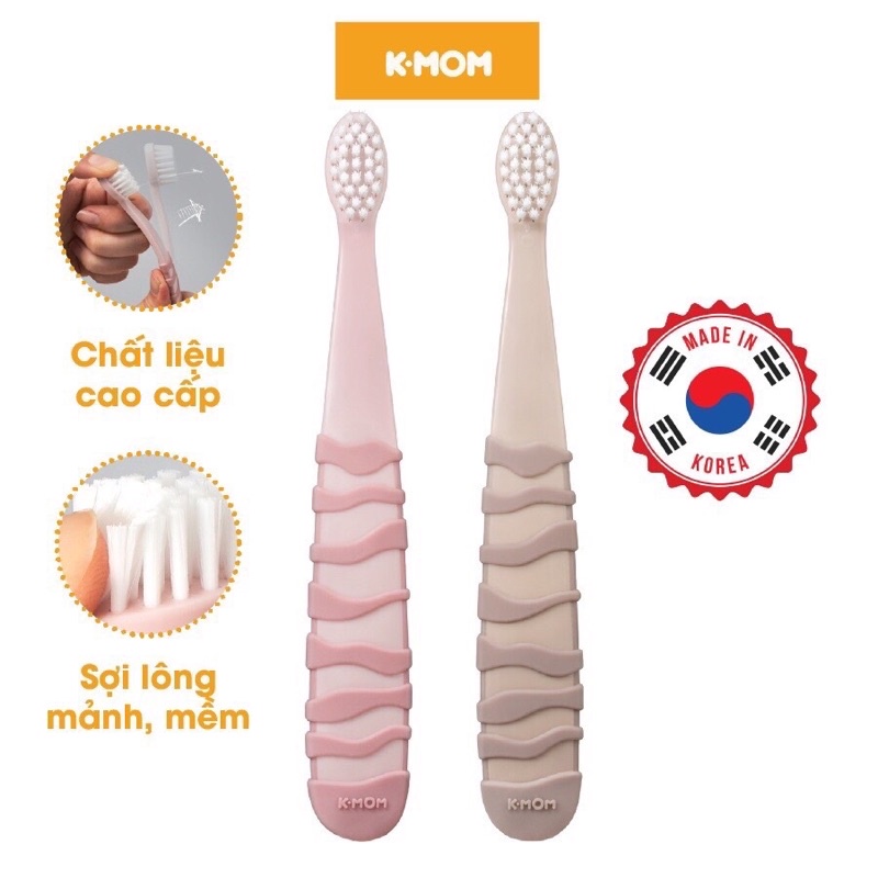 Bàn Chải Đánh Răng Trẻ Em K-Mom Hàn Quốc 12-36 Tháng Sợi Mềm Mịn Giúp Răng Sạch Sâu Cả Nhũng Kẽ Răng🌱 Freeship 🌱