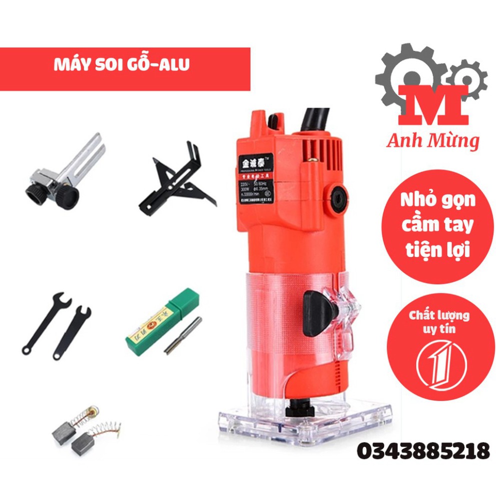 Máy soi gỗ - máy phay gỗ mini Alu nhỏ gọn, tiện dụng