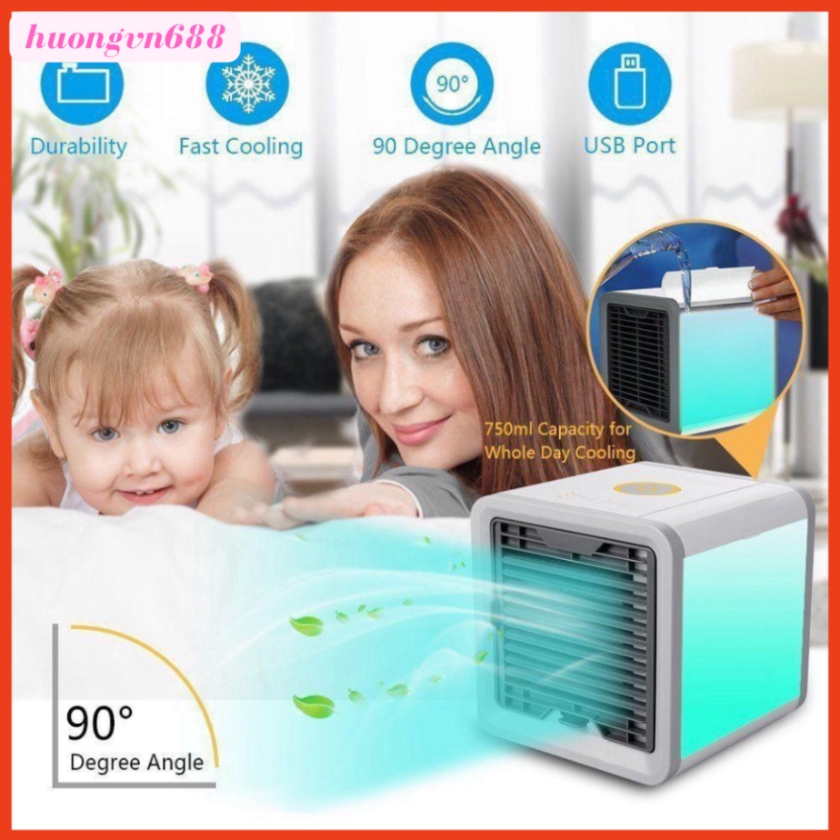 Quạt  Điều Hòa Hơi Nước Mini - Quạt Điều Hòa Mini Có Khay Chứa Đá Hơi Nước Lạnh