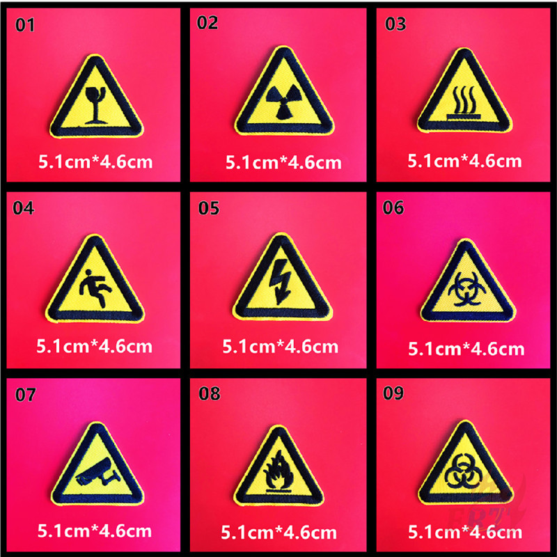 1 Miếng Dán Quần Áo Hình Biển Báo Giao Thông