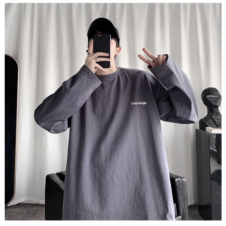 Áo thun tay dài form rộng ,áo phông dài tay chất cotton dày đẹp in hình CHỮ XINH