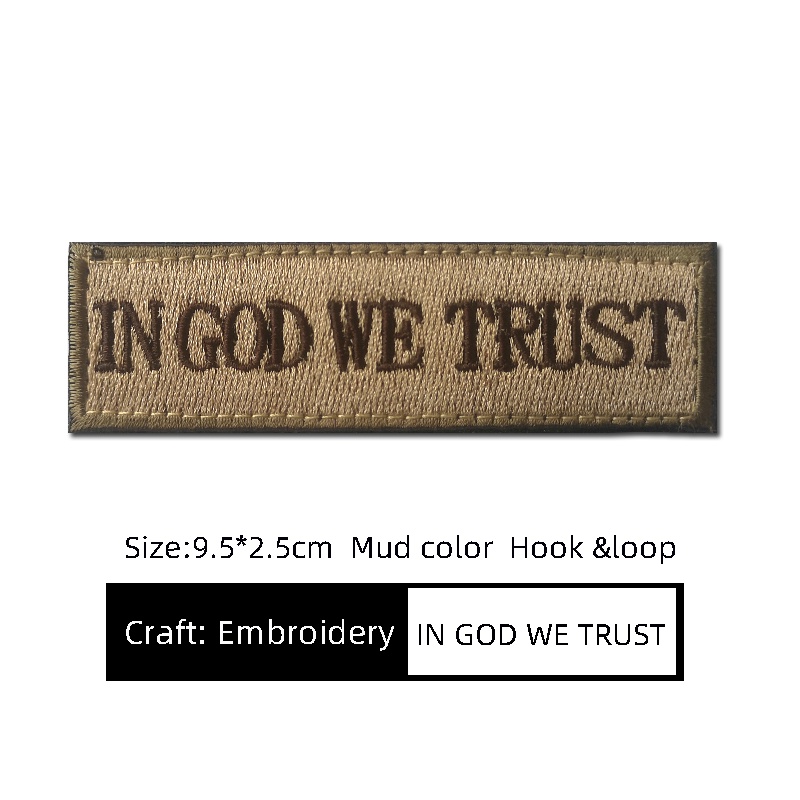 Miếng Vá Quần Áo Dài Thêu Chữ IN GOD WE TRUST ON TARGET