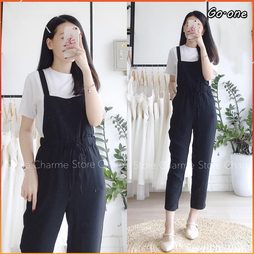 Yếm dáng côn ống bó màu đen - Charme Store