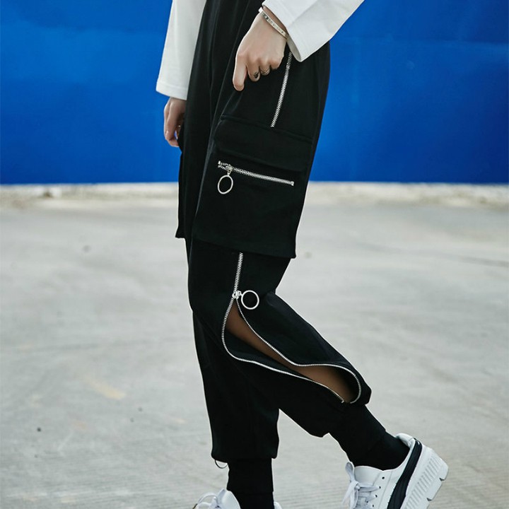 Quần jogger unisex túi hộp dây kéo xẻ Mã: QD2140