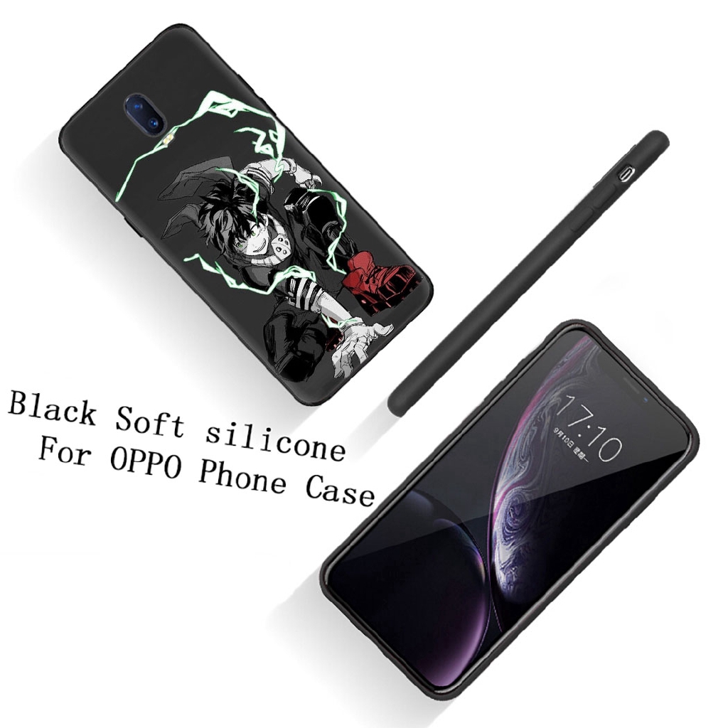 Ốp điện thoại silicon mềm viền đen hình anime My Hero Academy cho OPPO RENO Z 2 2Z 10X ACE 2FREALME 3PRO X LITE 2 A5