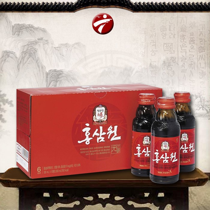 Nước Tăng Lực Hồng Sâm KGC Cheong Kwan Jang Won 10 chai x 100ml