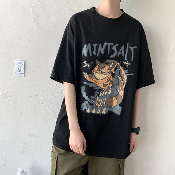 Áo thun tay lỡ form rộng Totoro, Áo phông Unisex Tiger.86 AFR269