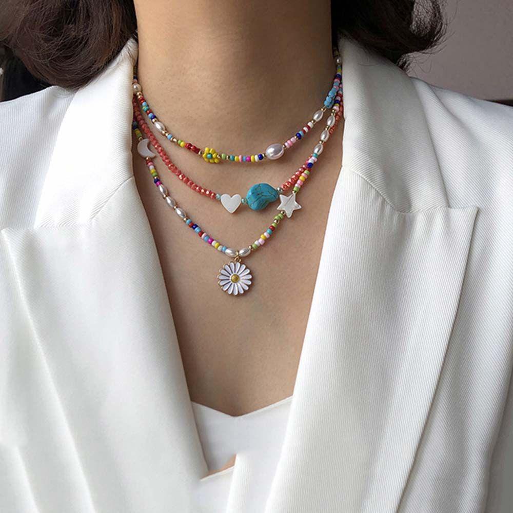 Vòng Cổ Choker Đính Hạt Hình Hoa Cúc Thời Trang Cho Nữ