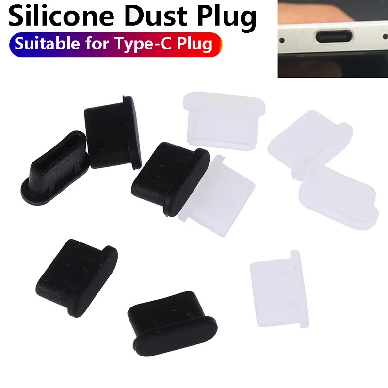 Phích Cắm Sạc USB Type C Chống Bụi Đa Năng Bằng Silicone