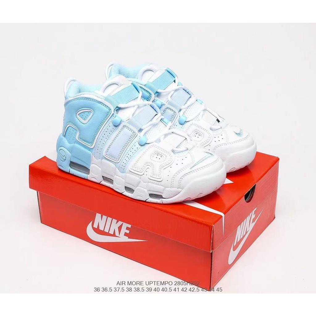 Giày Thể Thao Nike Air More Uptempo Màu Xanh Gradient Thoáng Khí Size 36-45 Thời Trang Cho Nam Và Nữ