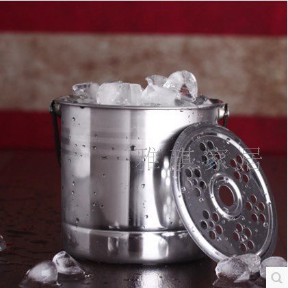 Xô Đựng Đá Inox Có Quai Sách Size 14cm