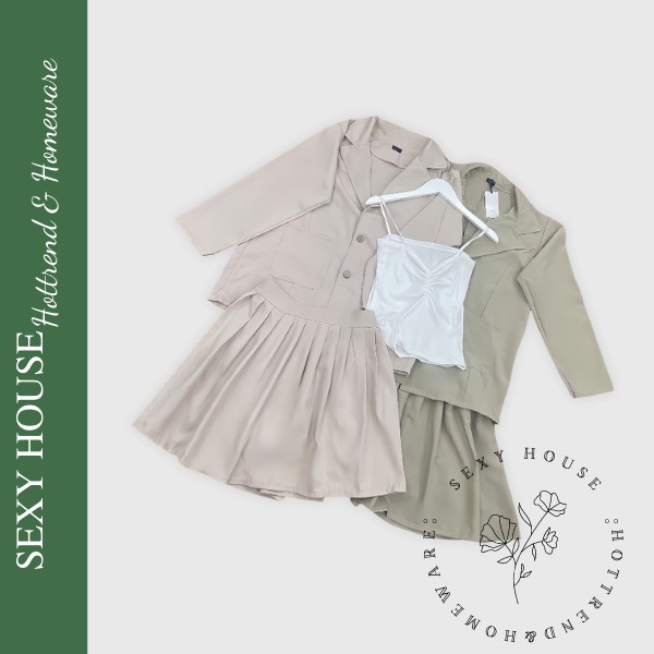 Set vest chân váy - set váy 3in1 style Hàn Quốc phù hợp 4 mùa V212 SEXYHOUSE | BigBuy360 - bigbuy360.vn