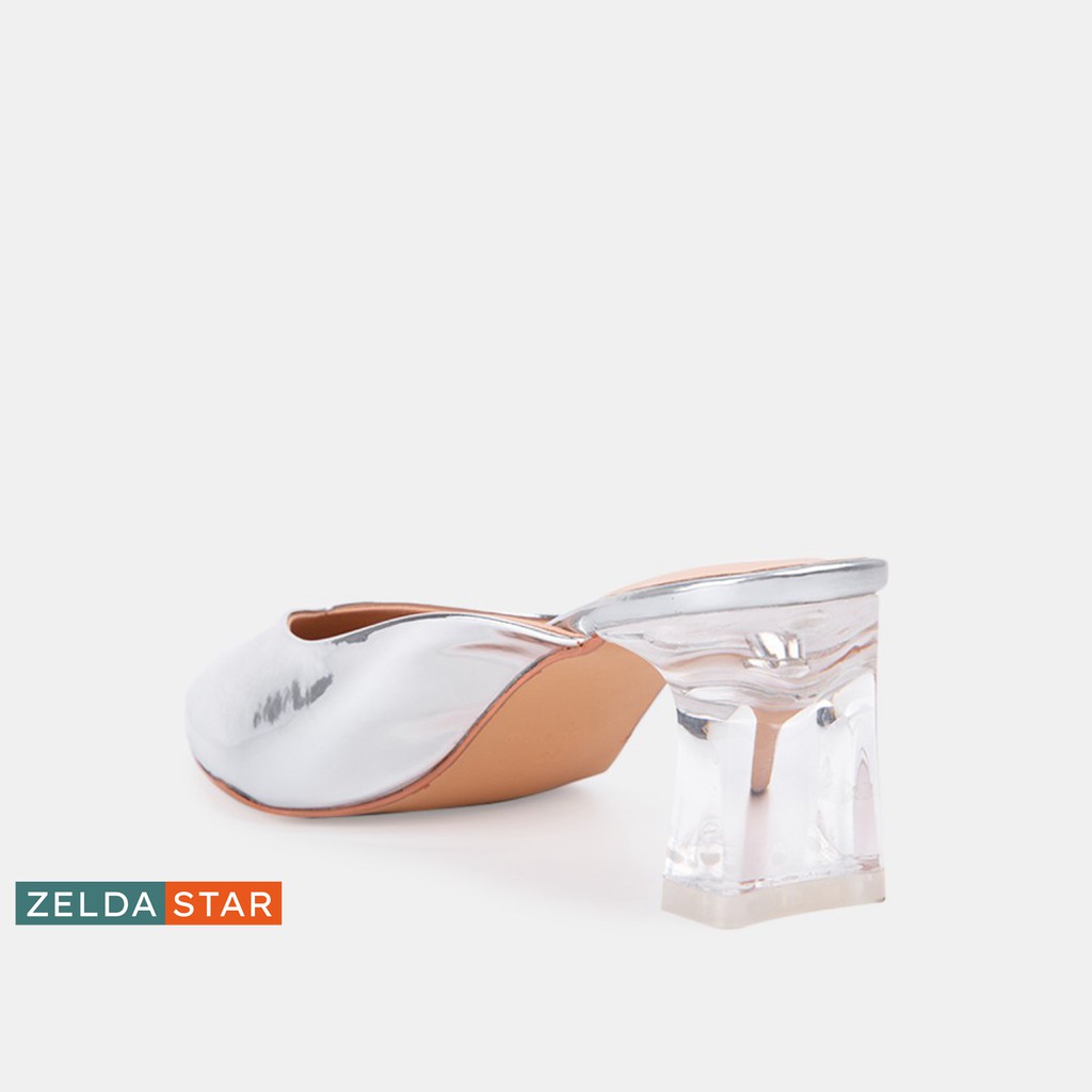 Guốc gót trụ Zelda Star trong suốt cao 6cm - GN0281120