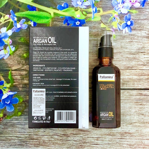 Tinh dầu (Serum) dưỡng tóc cao cấp Pallamina Moroccan Argan Oil 60ml