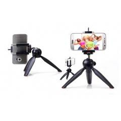 Chân đế kẹp điện thoại, máy ảnh Tripod mini Yunteng YT228 - MT01 chống trượt 3 chân xoay 360 độ + Đầu kẹp