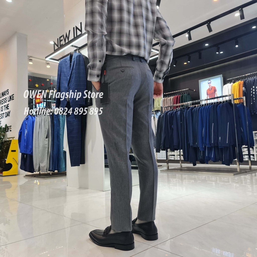 OWEN -  Quần âu nam công sở dáng TRENDY sợi NANO mã QD22762 - OWEN Flagship Store