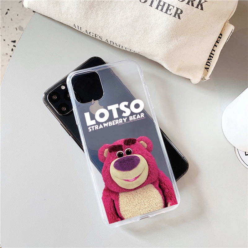 Disney Lotso Case for Samsung s10 s9 s9plus s8 s8plus s7 S6 S5 s20 s20ultra cover case note8 note9 note10plus casing n950 n920 N960 G960 G965 G925 Silicone Transparent shell cute cartoon