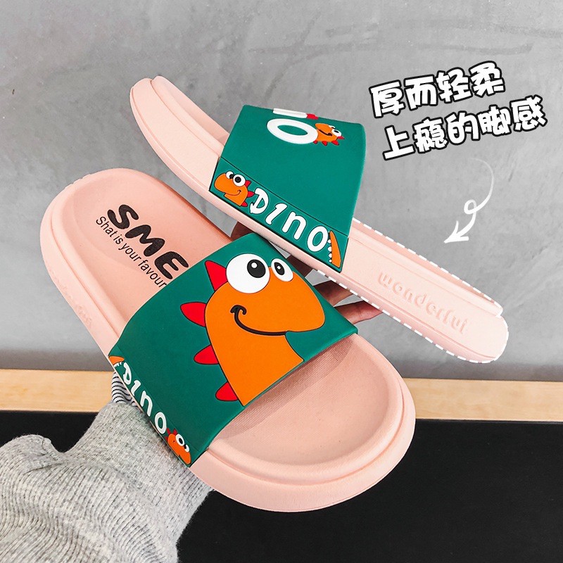 Dép quai ngang Khủng long DINO SMELL đế dẻo đế mềm thời trang đi chơi đi trong nhà Size 36-43