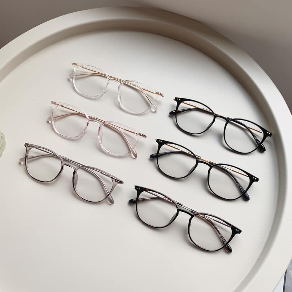 Gọng nhựa bầu mảnh xịn nhiều màu - chân xoắn 90046