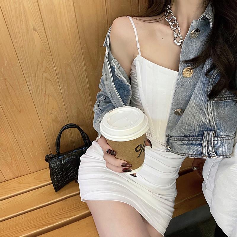 Áo khoác denim nữ tay dài thời trang mùa thu | BigBuy360 - bigbuy360.vn