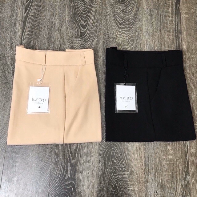 [ Quà Tặng Dây Buộc Tóc Bạn Nhé] Quần culottes ống rộng suông dài chất dày lưng cao cài nút.