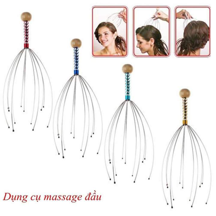 Cây Massage Da Đầu Vật Lý - Dụng Cụ Massage Đầu Bạch Tuộc