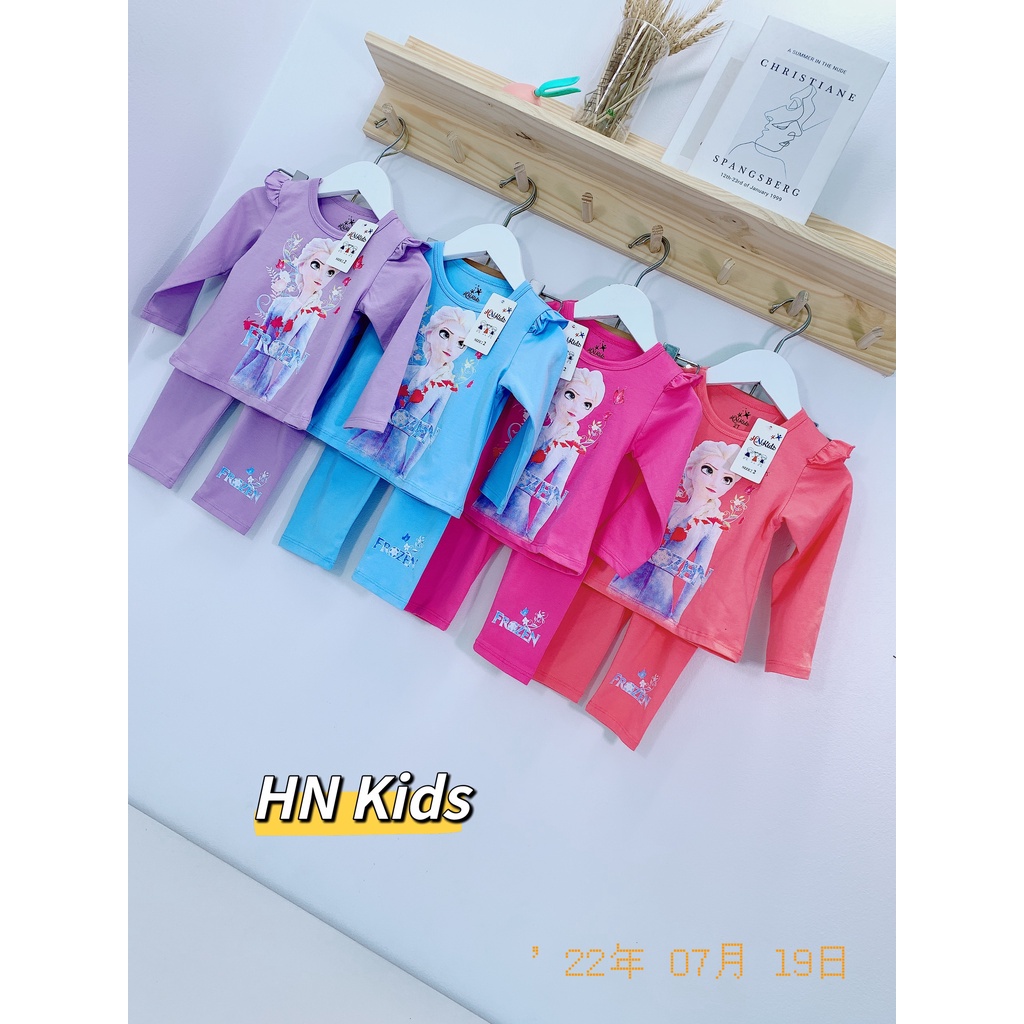 Bộ Cotton Cao Cấp ELSA IN 3D Đẹp Đỉnh Siêu xinh bé gái