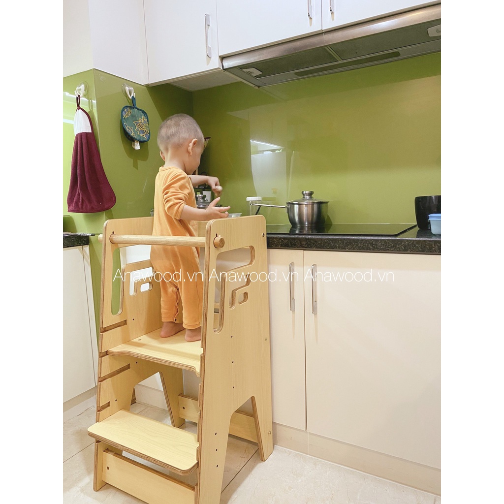 Tháp hỗ trợ, tháp học tập thay đổi chiều cao cho bé EC015- Learning tower, kitchen helper
