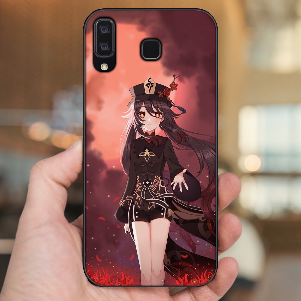Ốp lưng Samsung A8 Star viền đen in hình Hutao Genshin Impact