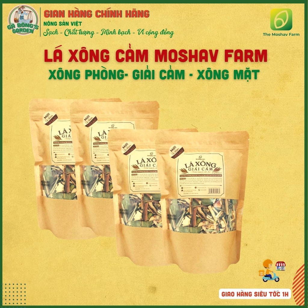 Combo Lá Xông Giải Cảm The Moshav Farm