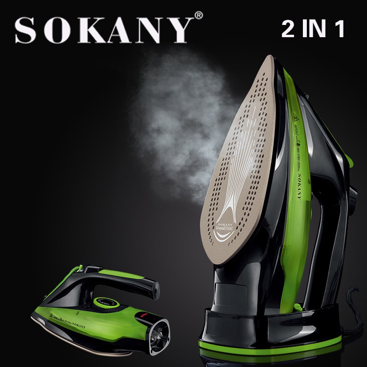 Bàn là hơi nước cầm tay không dây SOKANY cao cấp công suất lớn 2400W với 5 chế độ ủi [ BẢO HÀNH UY TÍN 1 NĂM ]