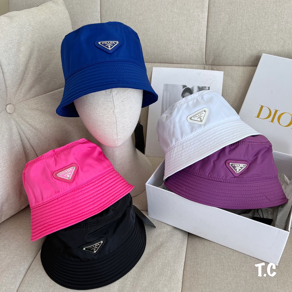 Mũ nón Bucket ✨ \Bucket PRADA Tai Bèo Vành Rộng Thời Trang Quảng Châu cao cấp