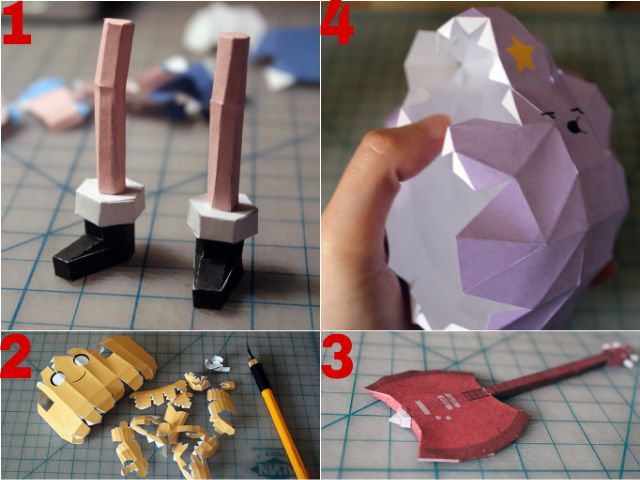 Mô hình giấy Finn,Jake,Marceline,Lumpy Space Princess