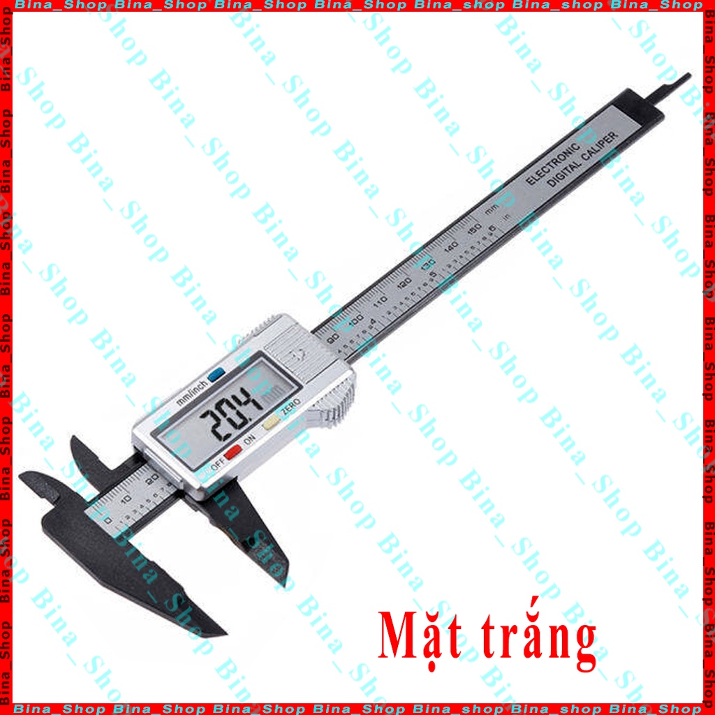 Thước kẹp điện tử nhựa 10cm/15cm kèm pin, hộp nhựa mua riêng