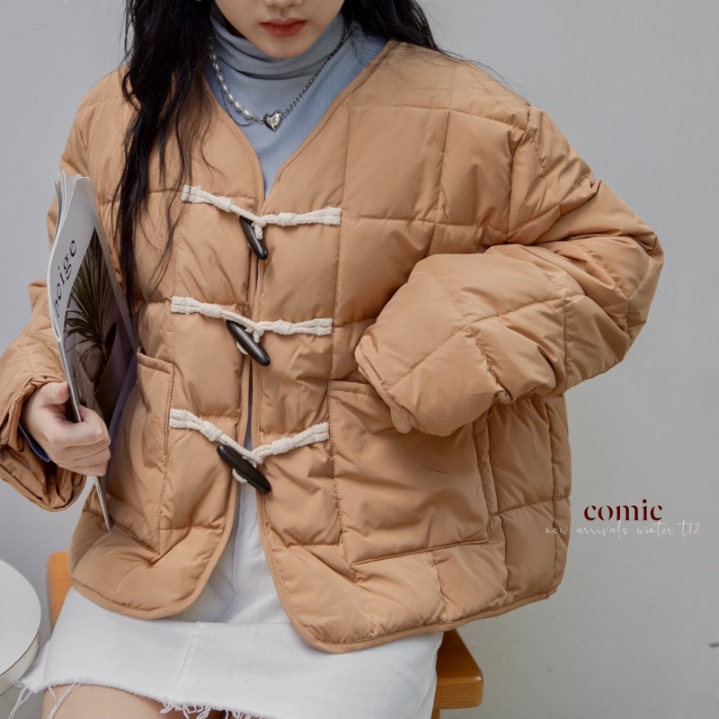 ÁO KHOÁC PHAO CHẦN Ô XUẤT HÀN  COMIC