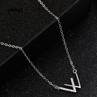 Dây Chuyền Mạ Bạc 925 Mặt Chữ W Kiểu Dáng Sang Trọng