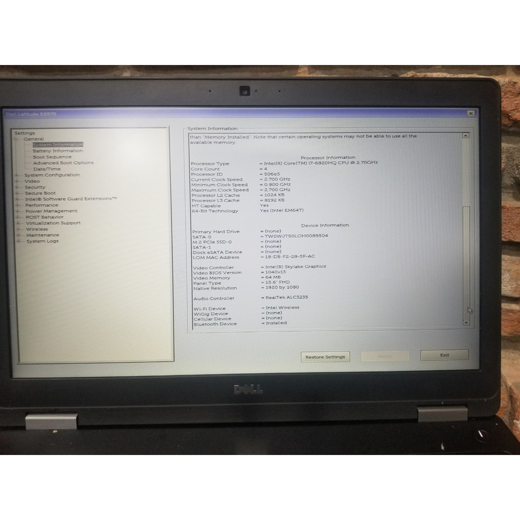 Laptop Dell Latitude E5570 | BigBuy360 - bigbuy360.vn