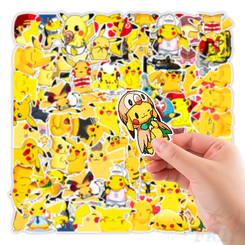 ❉ Pikachu Series 01 - Anime Pokemon Go Character Stickers ❉ 50Pcs/Set Fashion DIY Decals Doodle Stickers