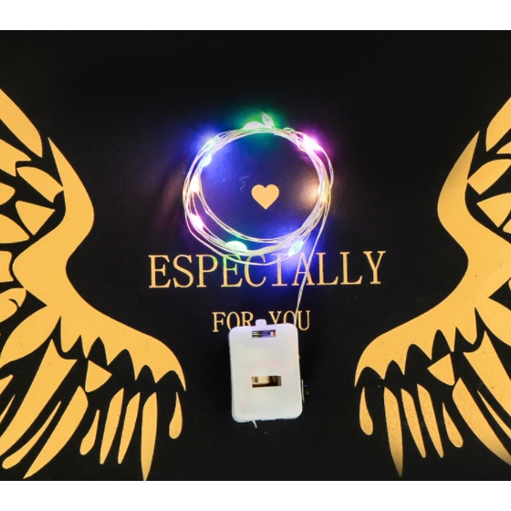 Đèn đom đóm đèn nhấp nháy đèn trang trí 1m kèm pin 3 kiểu sáng