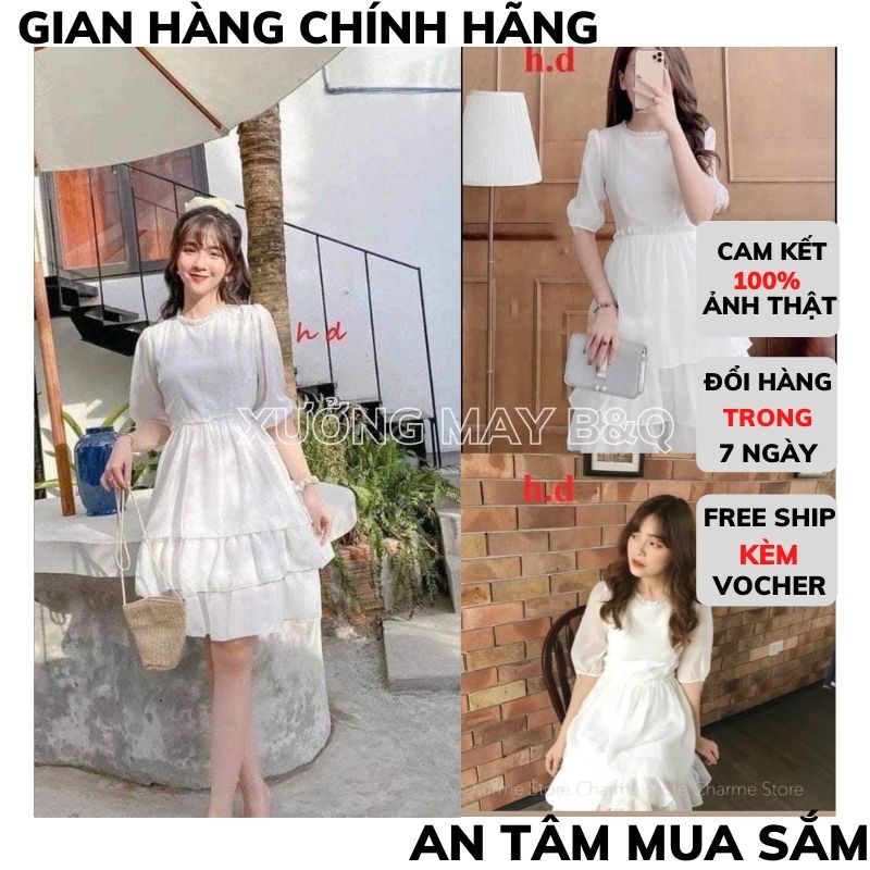 Đầm công chúa 3 tâng 🍀đầm nữ tay lỡ voan 2 lớp chất đẹp ULZZANG, phong cách hànquốc ,đầm tiểu thư vintage ,XƯỞNG MAY TOJ