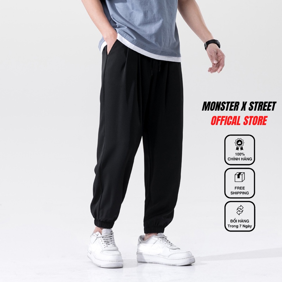 Quần jogger unisex Monster X Street bo gấu dáng thể thao xuông nam nữ nỉ bông bigsize basic pants NHIỀU MÀU