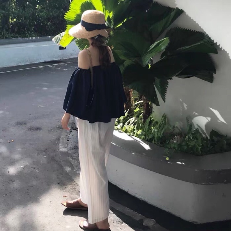 🎁🎁 ÁO TRỄ VAI XANH THAN TAY BỒNG SEXY MẶC 2 KIỂU