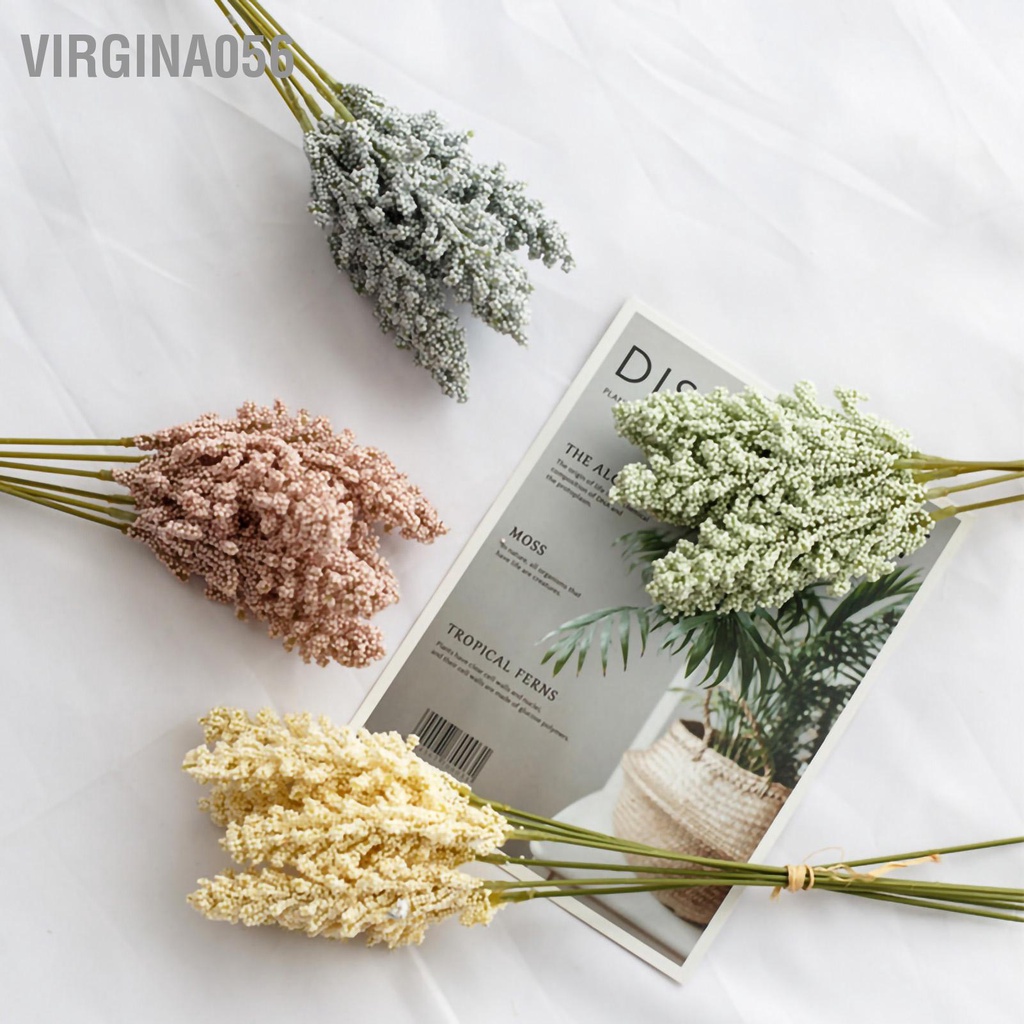 Virgina056 6 cái Hoa Oải Hương Nhân Tạo Giả Bó Cây cho Trang Trí Nội Thất Trại