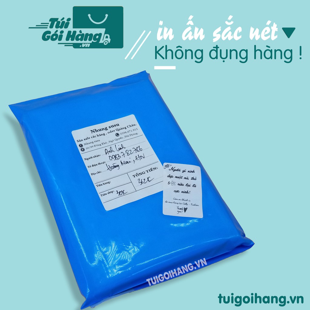 Hóa Đơn In Sẵn Tự Dính TUIGOIHANG Khổ 70x105mm Cuộn 500 Tem Thiết Kế Theo Yêu Cầu