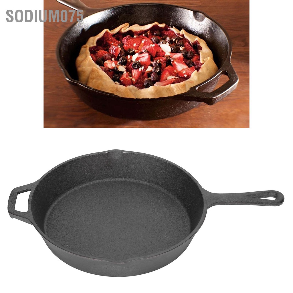 Có thể bán buôn Cast Iron Skillet Quick Uniform Heating Nonstick Wide Application Cast Iron Pan for Oven Stove Grill Sodium075 Hàng giao ngay