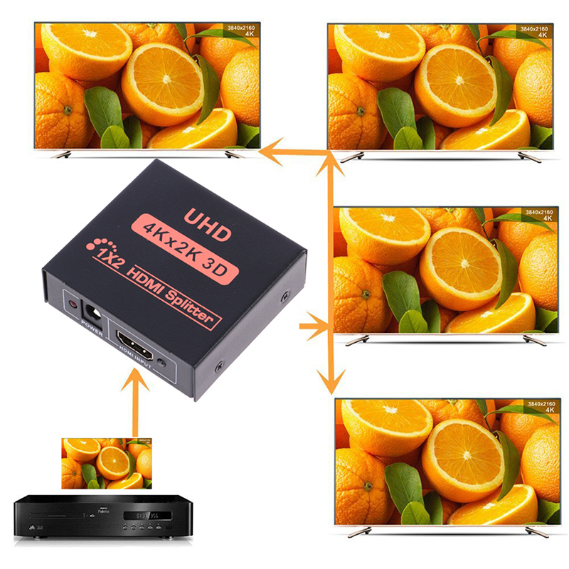 Bộ Chia Tín Hiệu Rgvn 4k Hdmi Full Hd Switch 1x2 Split 1 In 2 Out Cho Hdtv Dvd Jelly