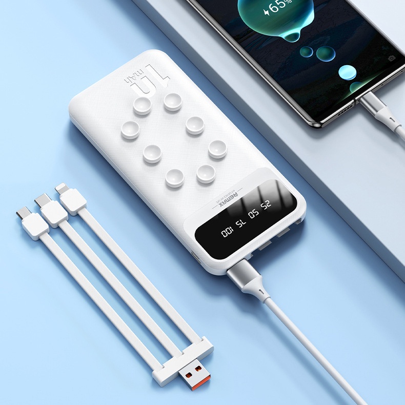 Pin Sạc Dự Phòng Remax RPP-27 10.000mAh Kèm Cáp Sạc 3 Đầu Sạc Nhiều Thiết Bị Cùng Lúc